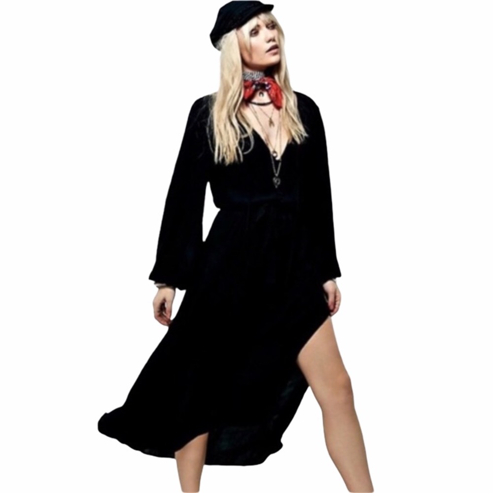 Free People Say you love me maxi black dress